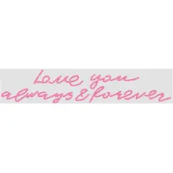 Неоновая надпись "Love you always and forever"