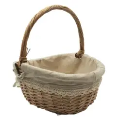 Корзина С РУЧКОЙ и текстильной подкладкой 28*33*Н31см коричневая