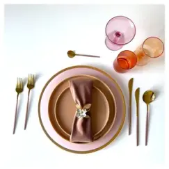 Столовые приборы Гоа, розово-золотые, сет из 4 предметов - Фото 3