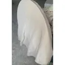 Скатерть велюр, круглая, молочная