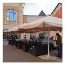 Зонт с центральной опорой 3х3, бежевый