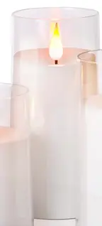 Led свеча из набора белого цвета 15 см